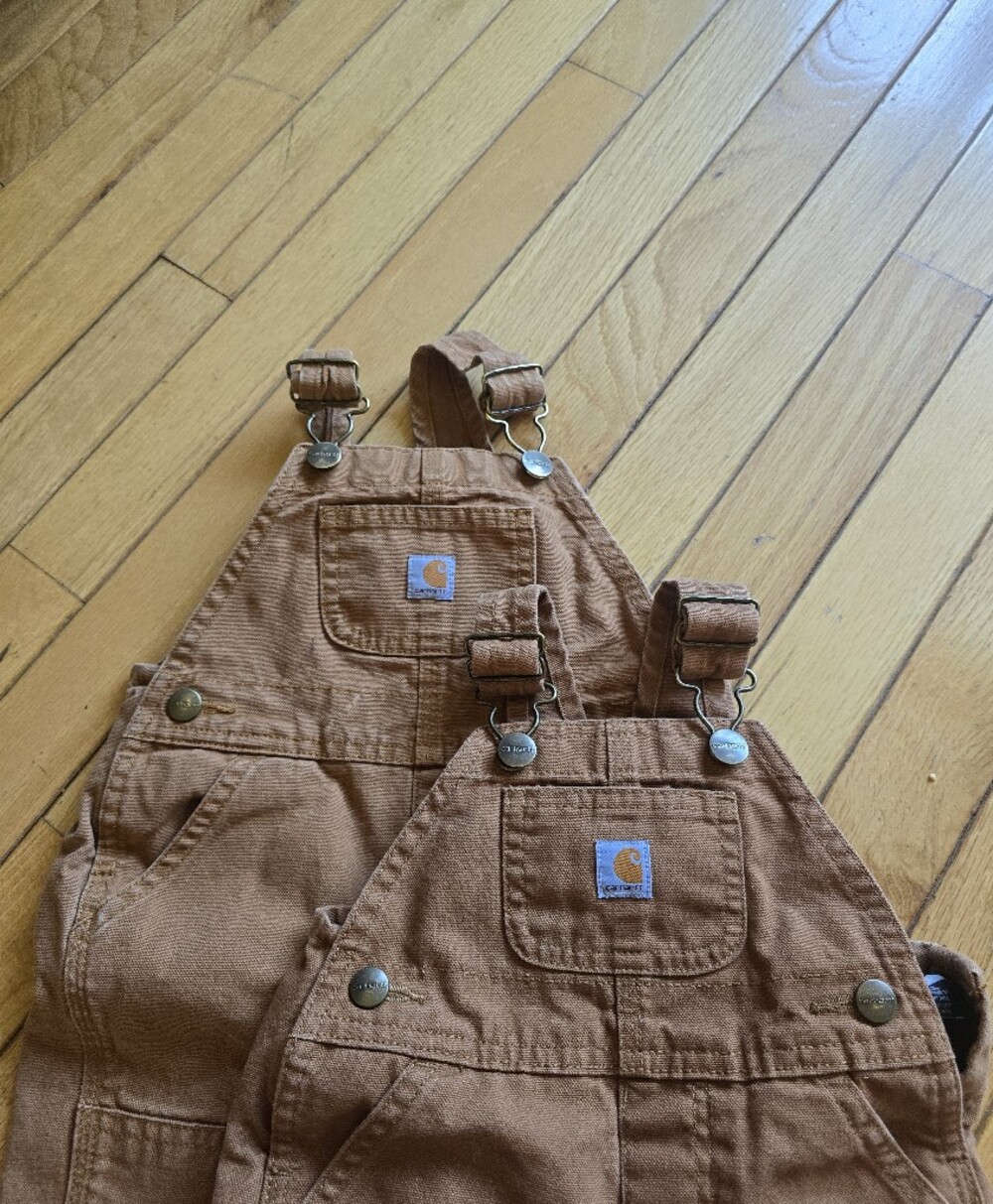 Carhartt Kids Tan Corduroy Overalls Set Of 2 Bundl
